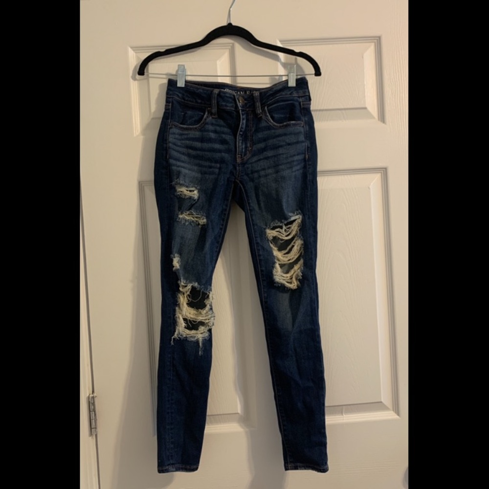 American eagle ripped jeggings